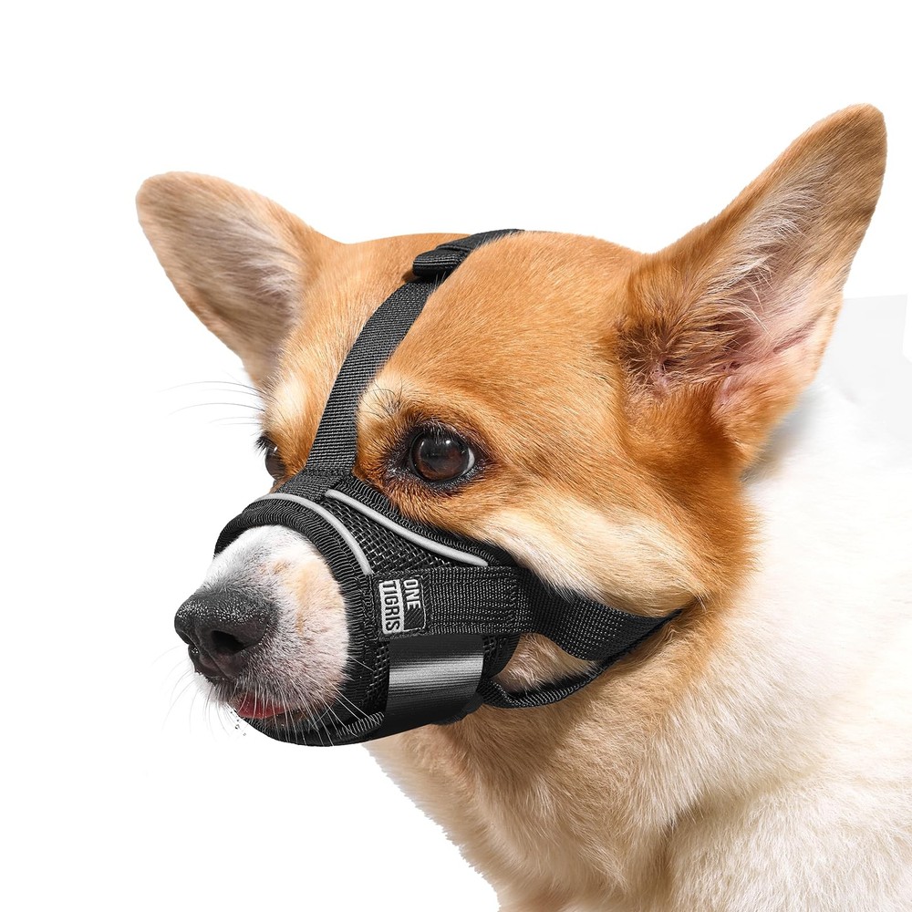 Dog Muzzle,Soft Nylon Muzzle Anti Biting Barking Chewing,Air Mesh Breathable ...