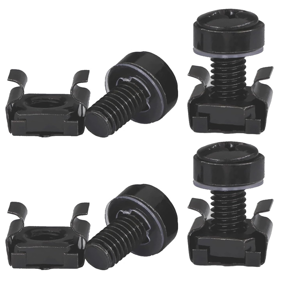 60 Pack M6 X 20 Mm Server Rack Screws Computer Rack Mount Screws Cage Nuts and S
