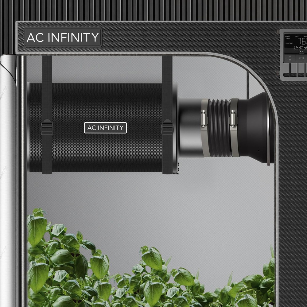 AC Infinity Refillable Carbon Filter Kit 6” with Additional 6" Kit, Black