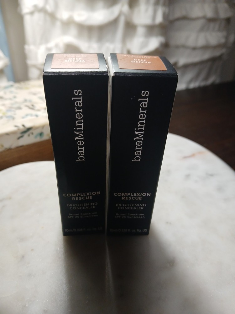 2x bareMinerals DEEP SIENNA Complexion Rescue Brightening Concealer READ!! NIB!