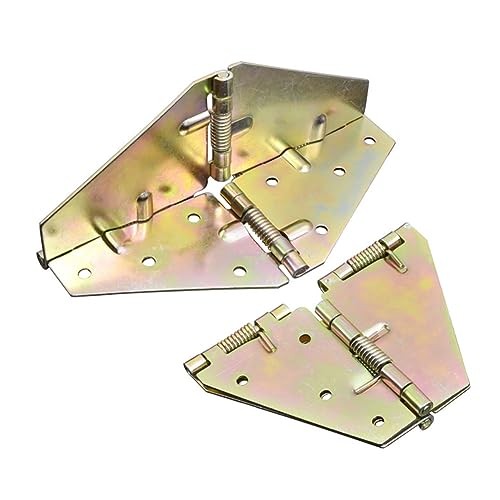 Modern Iron Drop Leaf Table Hinges, Spring Loaded, Heavy Duty, 2 Pack, Yellow,