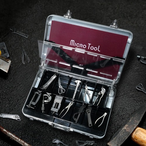 12 Types Micro Tool Set Miniature Micrometer strap Keychain DIY cool boy dad fun