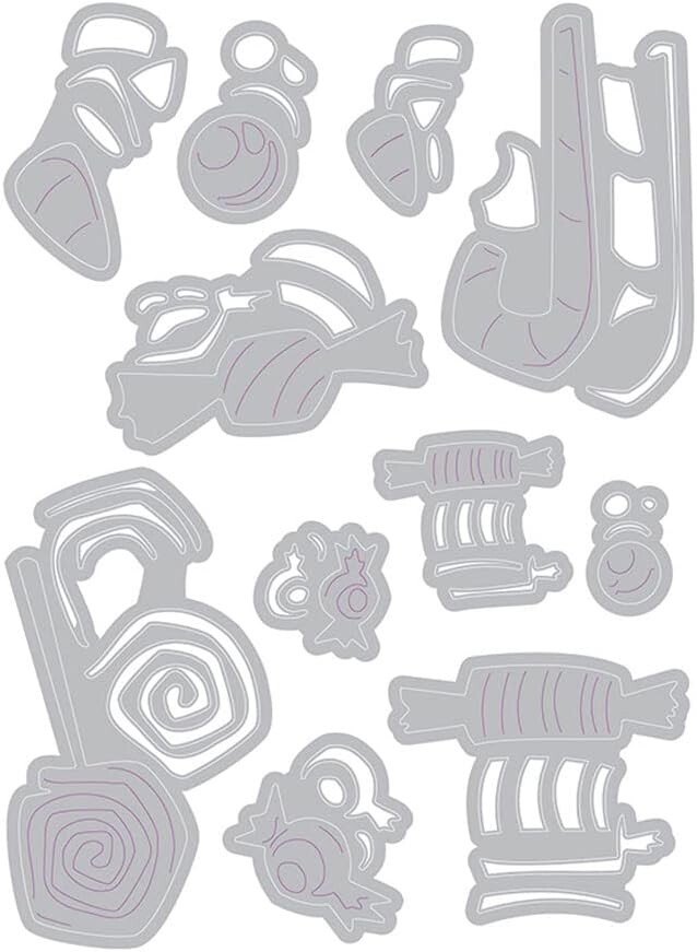 Sizzix Tim Holtz Thinlits Halloween Sweet Treats Candy Dies 664204 NEW