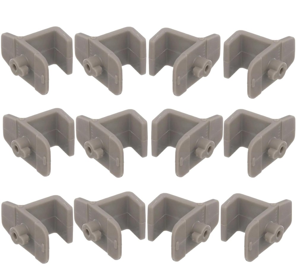Replacement Shelf Clips for Freezers and Refrigerators, Gray Plastic Shelf Clips