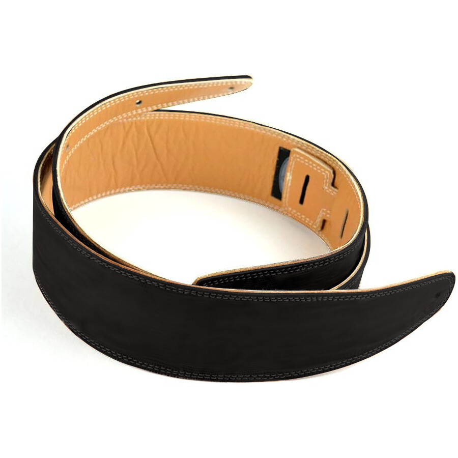 Pete Schmidt Black Peruvian Leather Guitar Strap
