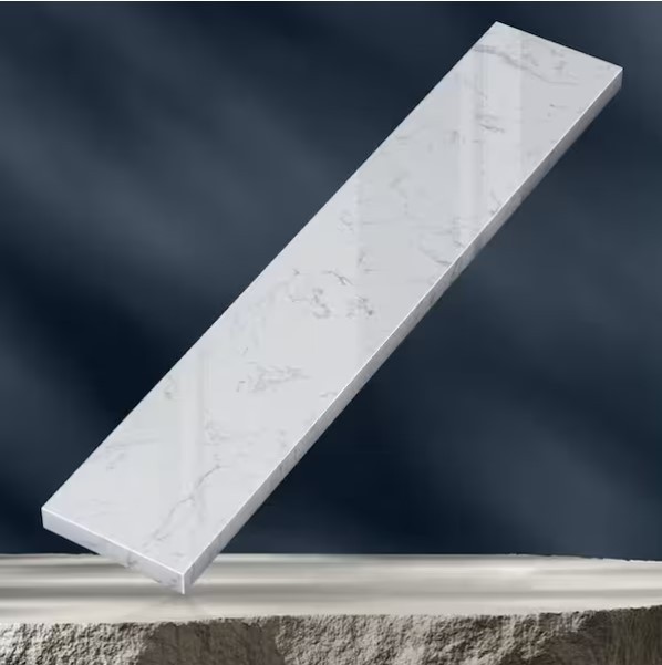 21 in. Engineered Stone Vanity Sidesplash 4 in. Bathroom Vanity Carrara White