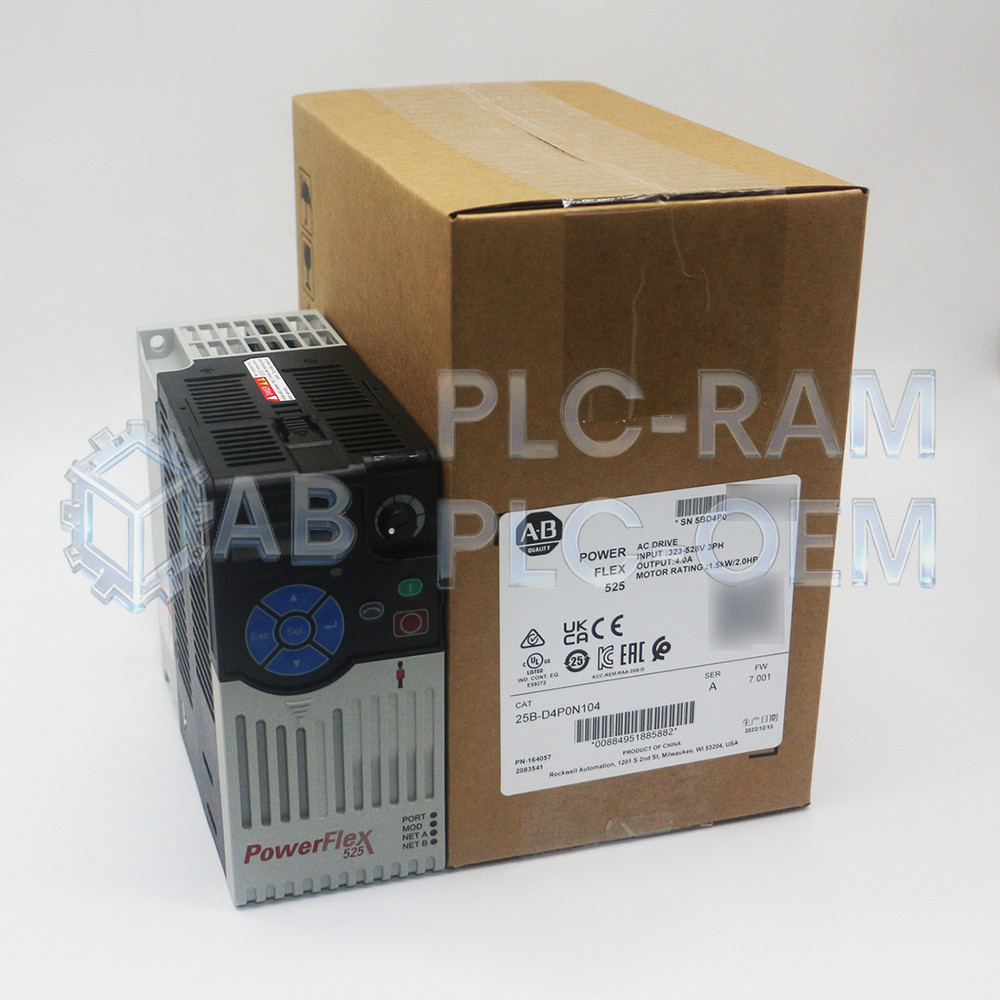 Allen Bradley 25B-D4P0N104 PowerFlex 525 1.5kW (2Hp) AC Drive UPS Shipping