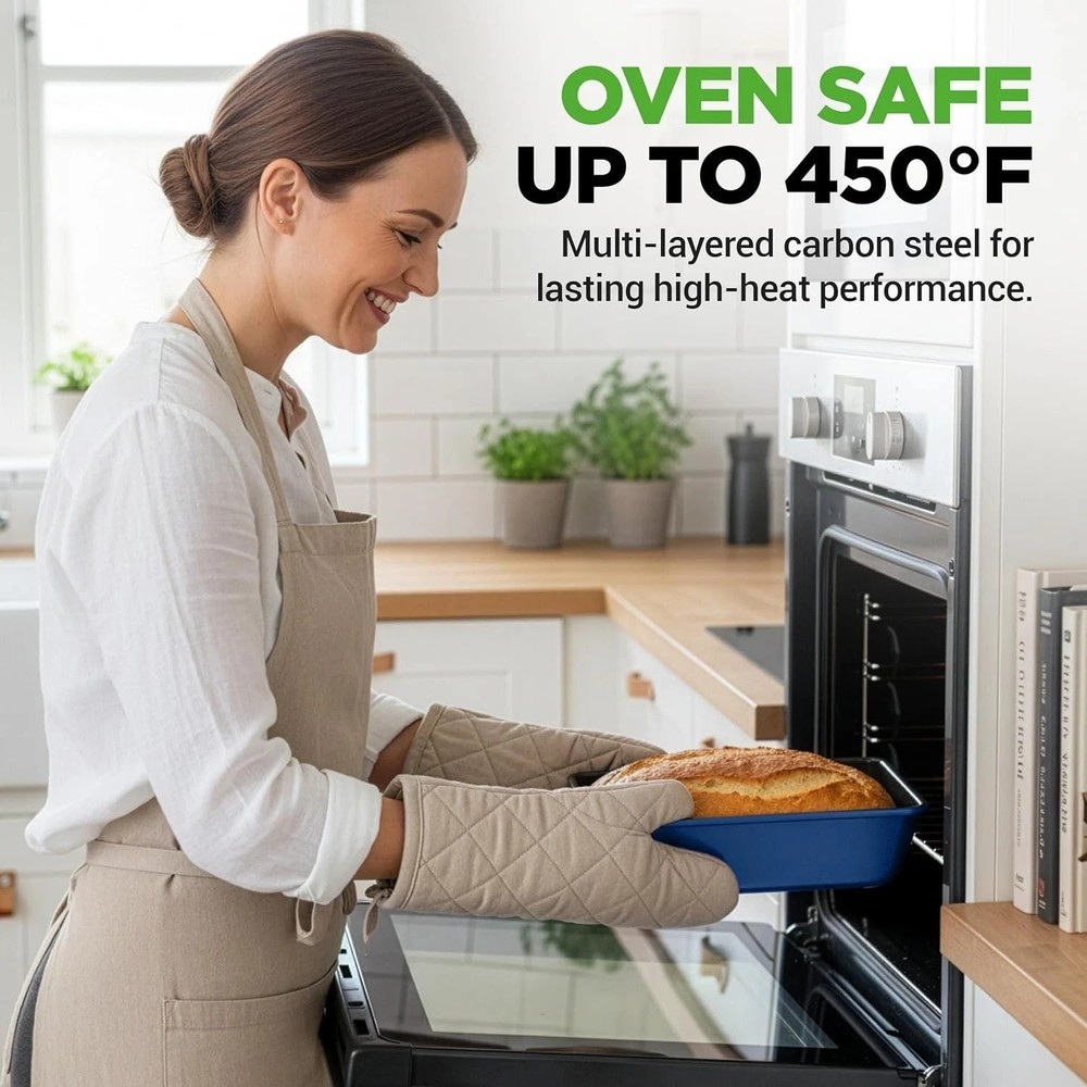 Complete 8-Piece Nonstick Baking Set - Innovative Stackable Design, BPA Free