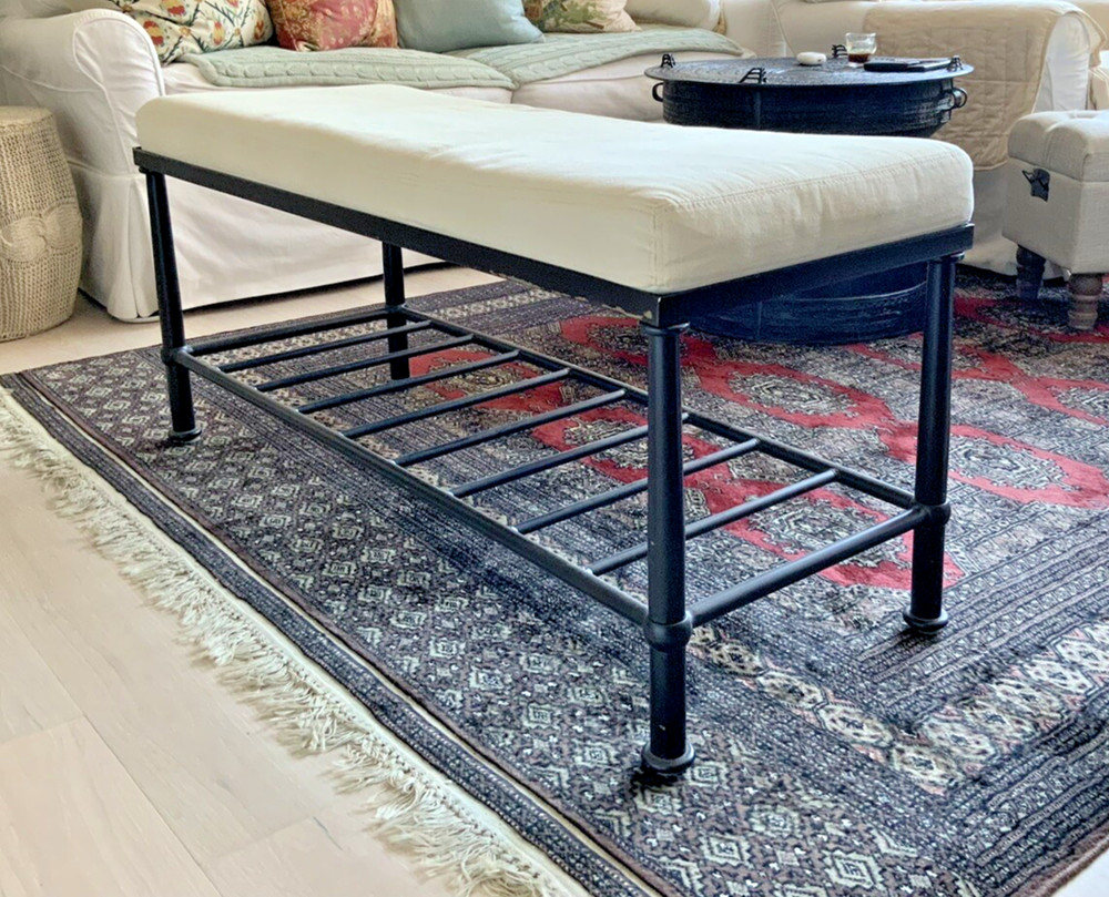 Pottery Barn Metal Bench