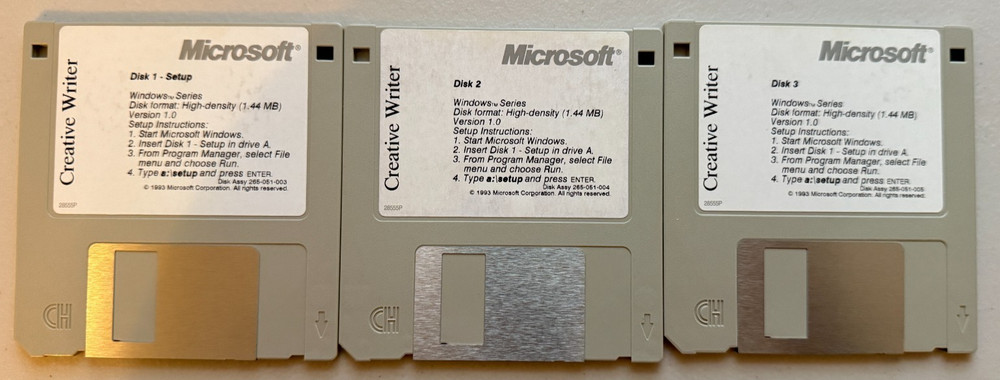 Vintage Microsoft Creative Writer (1993 - Version 1) for Windows