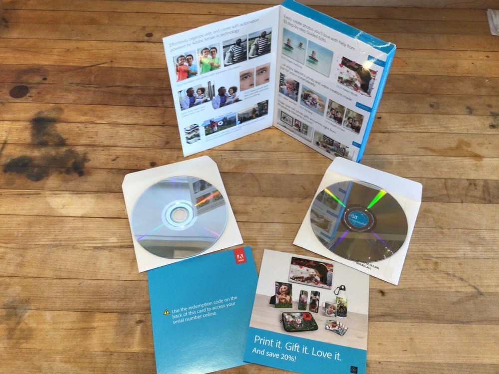 Adobe Photoshop Elements 2020 PC/Mac Disc Version with Serial Number