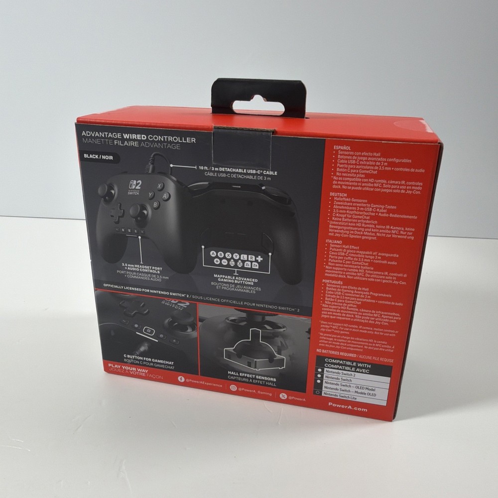 PowerA - Advantage Wired Controller for Nintendo Switch 2 - Black
