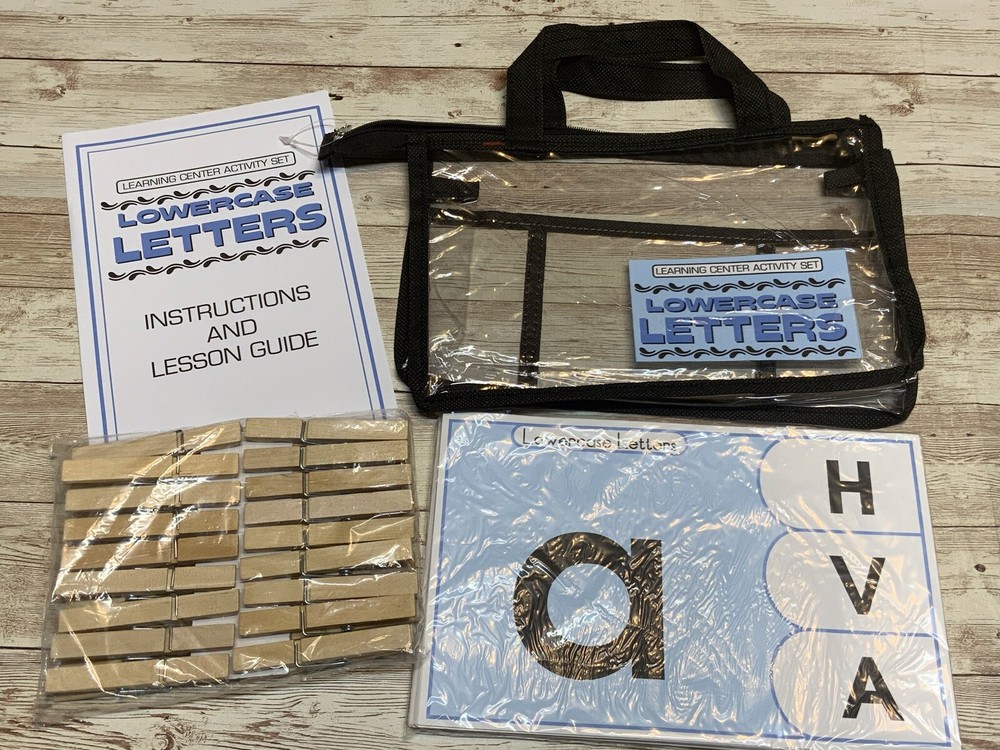 Learning Center Activity Set - Lowercase Letters- Clothespin Learning Center