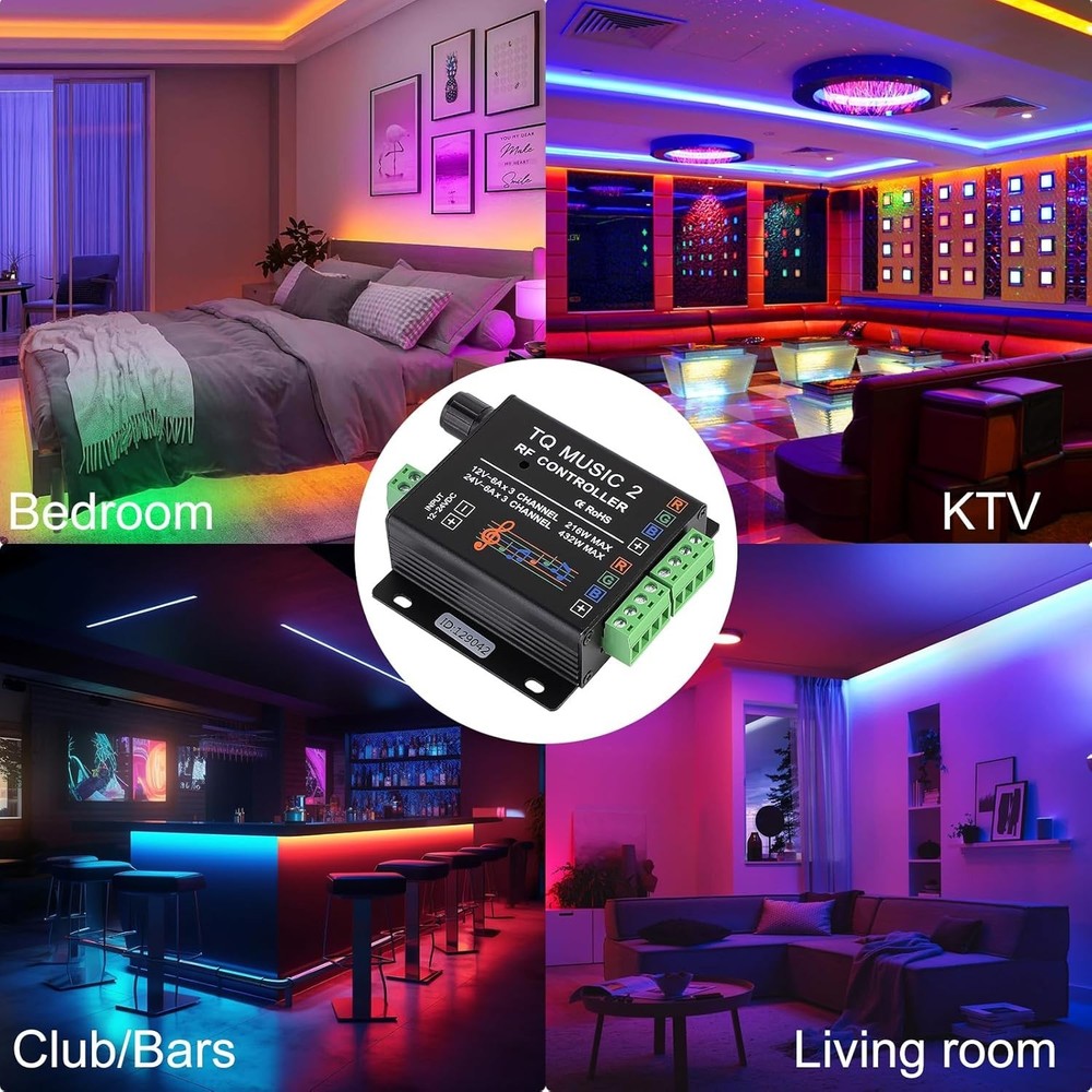 Remote Controlled RGB Music Light Strip Controller