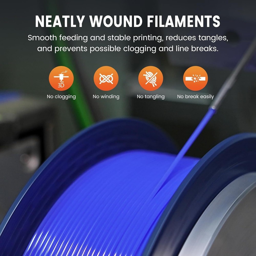 TECBEARS 4KG PLA+ Filament 3D Printer 1.75mm PLA Plus Filament Less Stringing