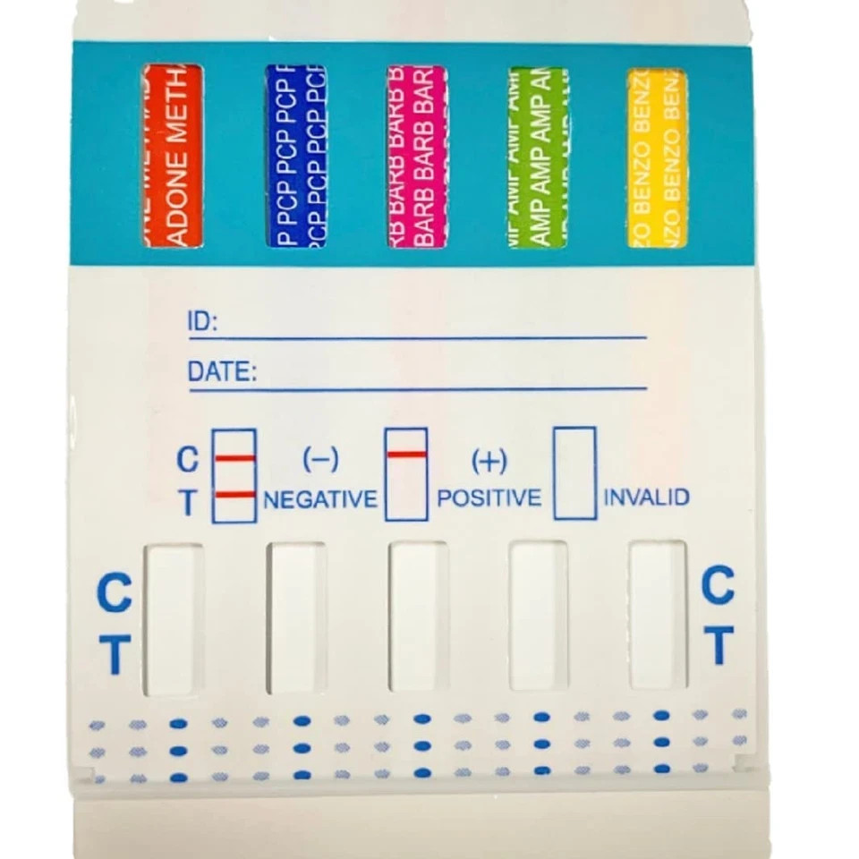 (1) 10 Panel Dip Drug Testing Kit, Test for 10 Different Drugs