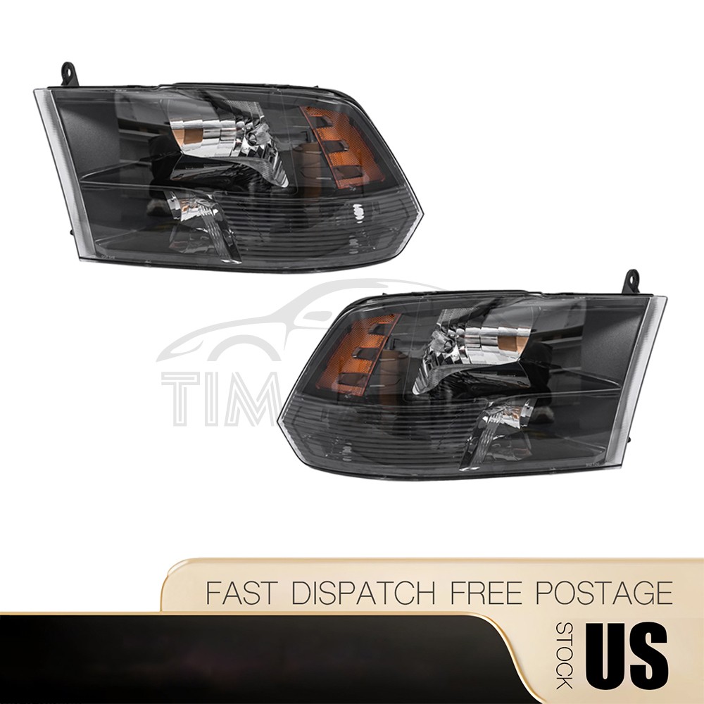 Pair Headlights Assembly For 2009-2018 Ram 1500 2500 3500 Left & Right Side 2Pcs