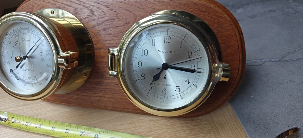Watrous Ships Clock And Barometer Set, German, Beautifully Made