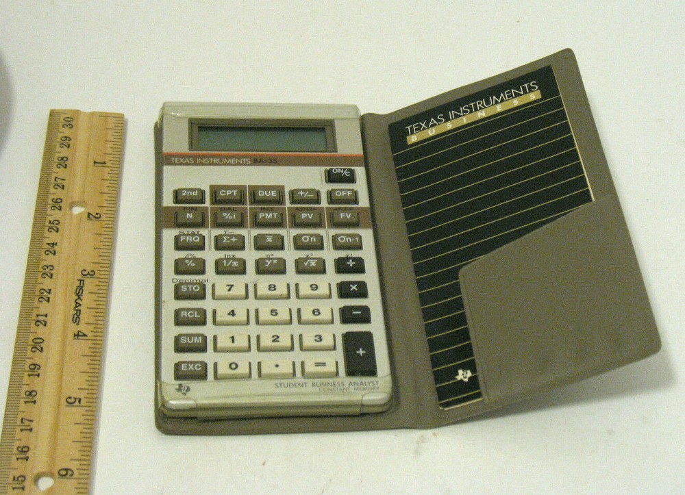 Texas Instruments BA-35 Calculator Student Business Analyst Constant Memory