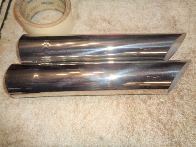Exhaust Panel Tail Pipe SS Tip, New Pair. 63-67 Corvette