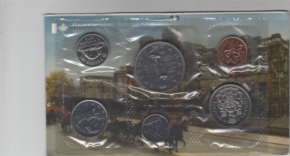 1978 Canada PL RCM Set (6 Coins UNC.)
