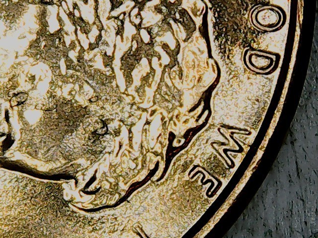 2022 Lincoln Cent . Large die break on Obverse.