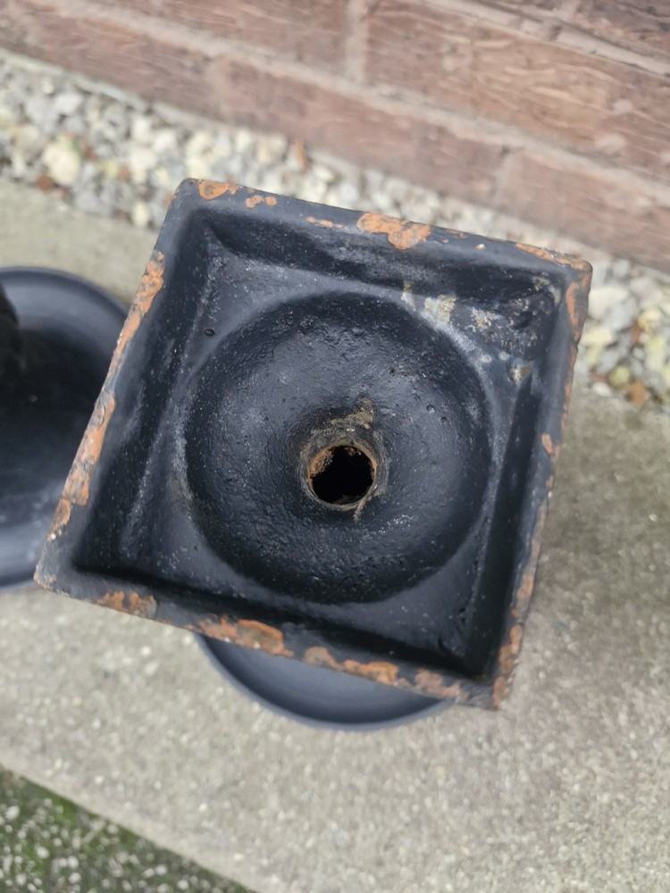 Pair Cast Iron Minature Classical Urns