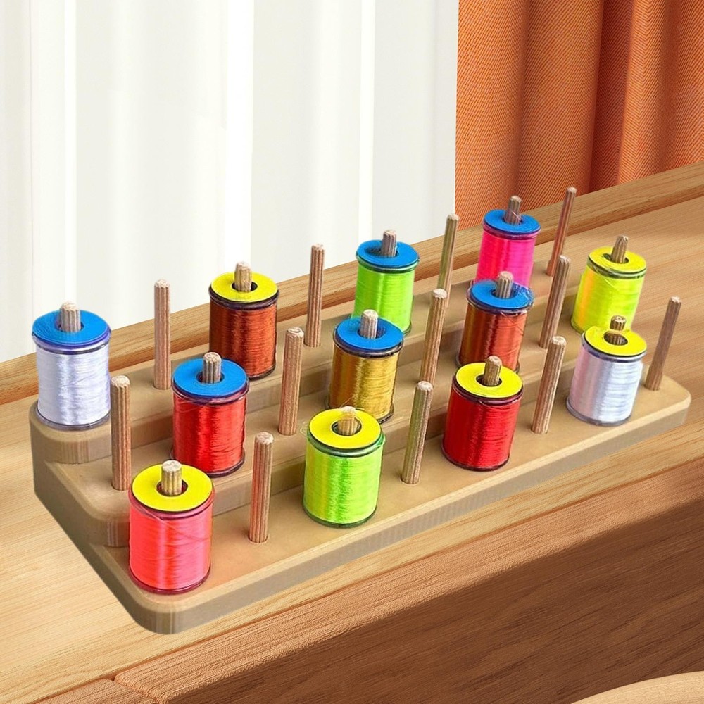 Fly Tying Thread Spool Stand Thread Organizer 24 Spools Capacity