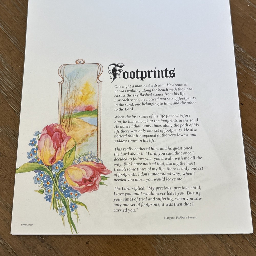 1994 Inspirational Classics Stationary Pad 17 Decorated Sheets 12 Plain Sheets