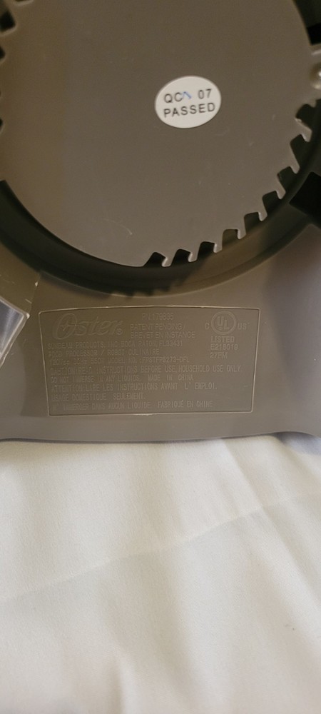 Oster 14‑Cup Food Processor Motor Base FPSTFP4263‑DFL Replacement Part