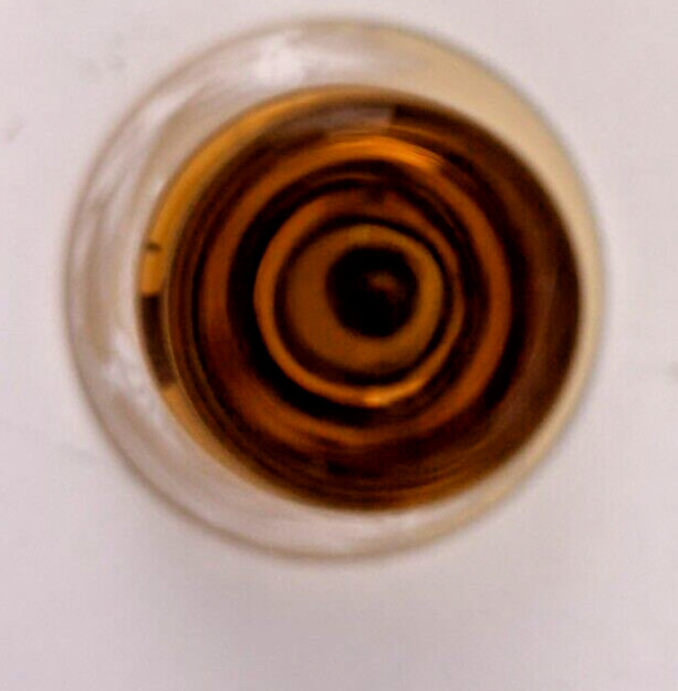 Mary Gregory Amber Glass Bell