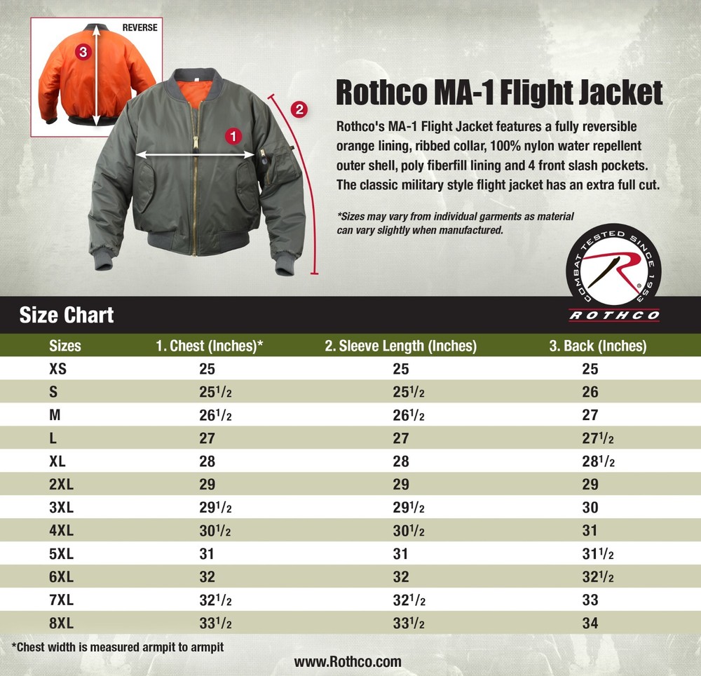 Rothco Enhanced Nylon MA-1 Flight Jacket - Black