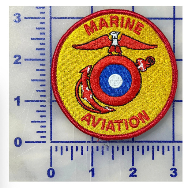MARINE CORPS AVIATION EMBROIDERED PATCH HOOK & LOOP