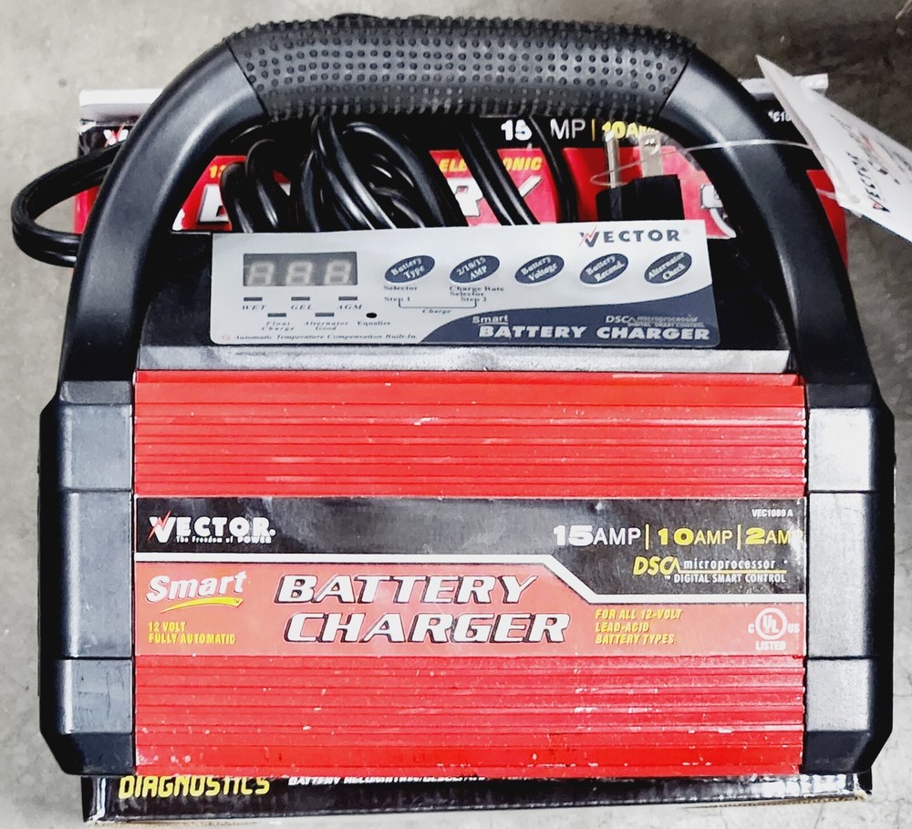 Vector Auto Battery Charger 15amp