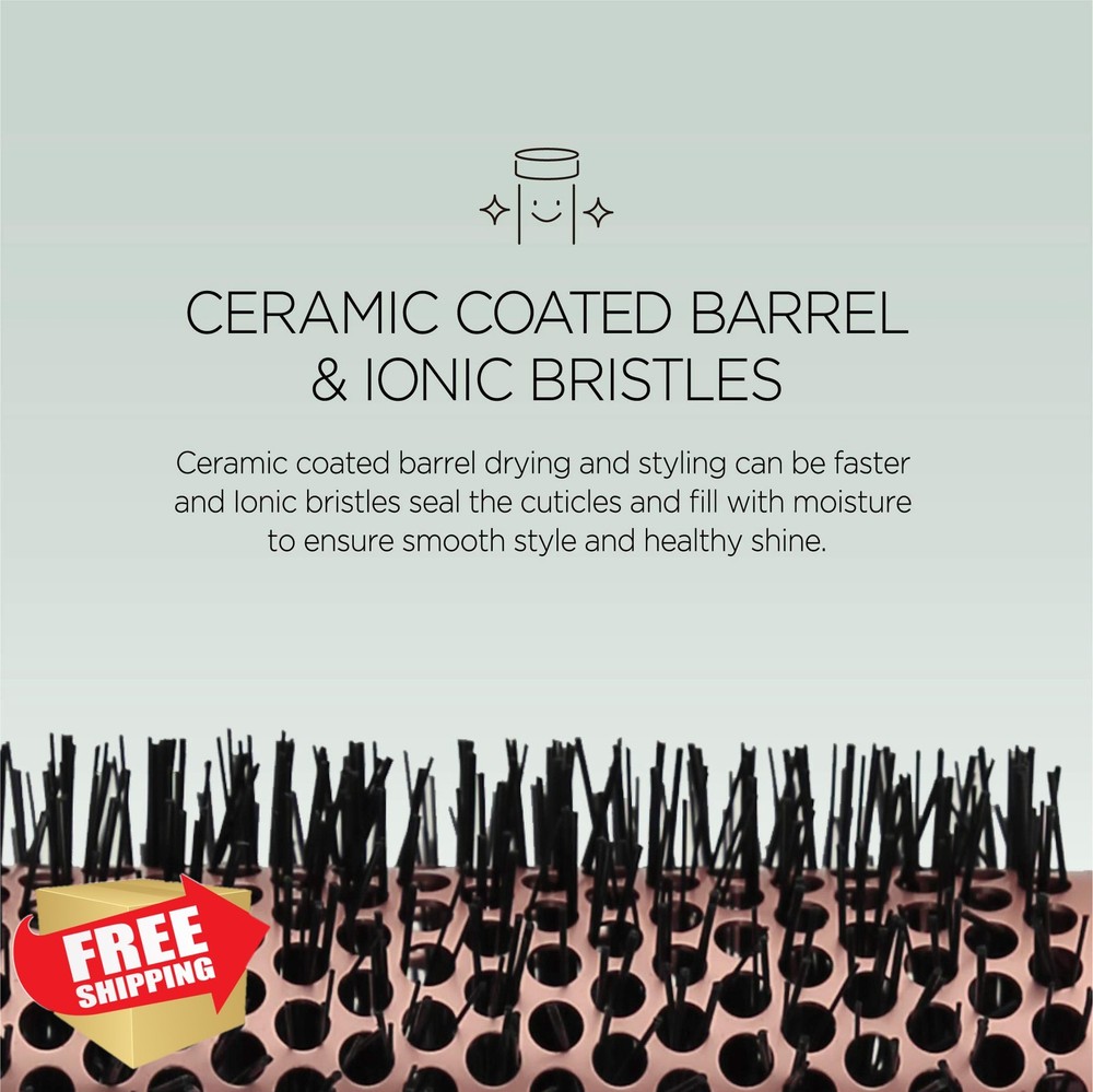 F3 Systems Magic Curling Round Brush 1 Inch Ceramic Thermal Barrel