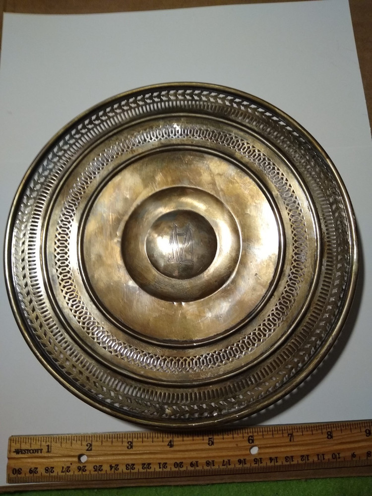 Vintage SSMC Sterling Silver 9" dia. Tray, #0533.