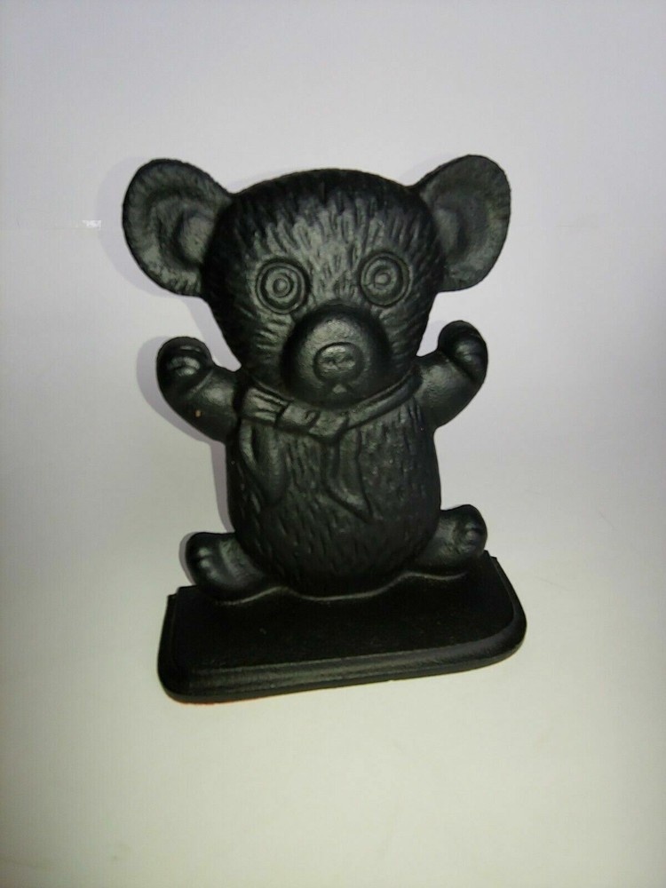 Cast Iron Teddy Bear Book End / Door Stopper