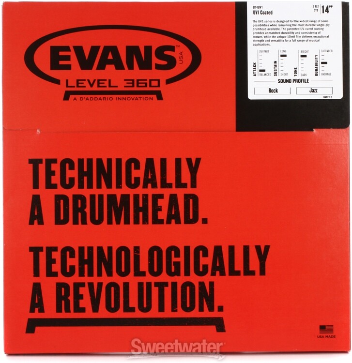 Evans UV1 Series Drumhead - 14" - Coated