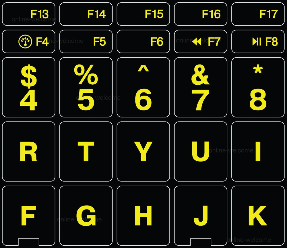 Mac English US Fluorescent sticker