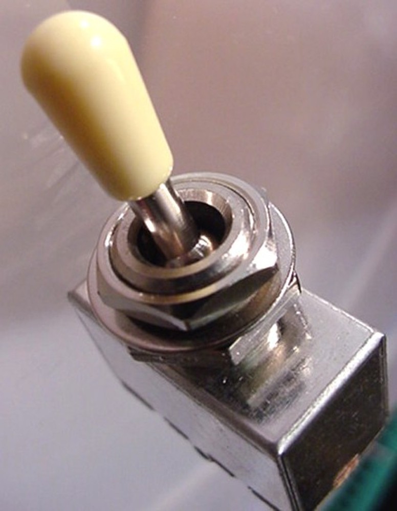 BOX STYLE 3 WAY TOGGLE SWITCH - ELECTRIC GUITAR - CREAM