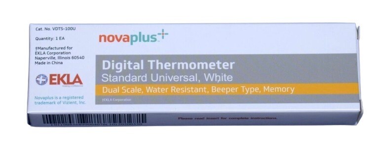 (10) Novaplus Standard Universal White Digital Thermometers VDTS-100U DualScale