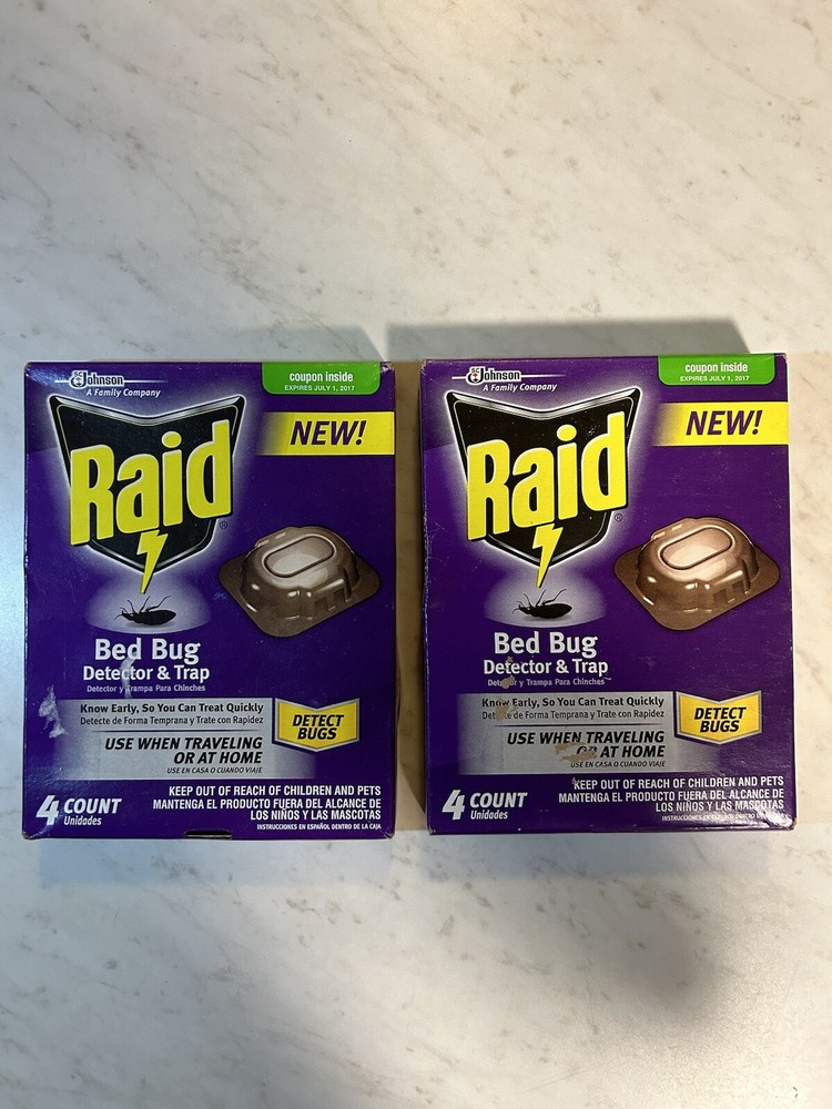 RAID Bed Bug Detector and Trap 4 units Insect Trap