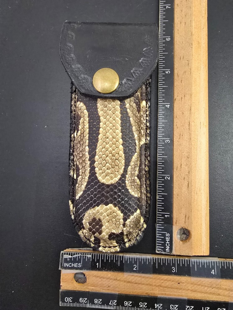 Buck 110 Leather knife sheath Ball Python, case 6265 New Handmade Sheath