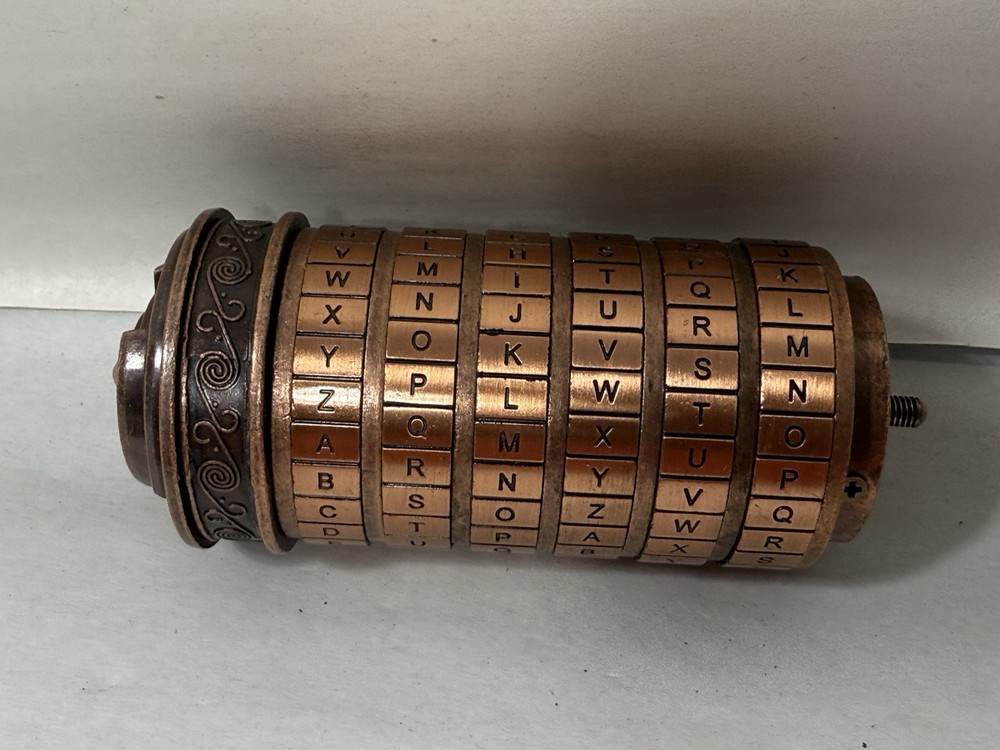 Da Vinci Code Copper Cryptex Incomplete As Is