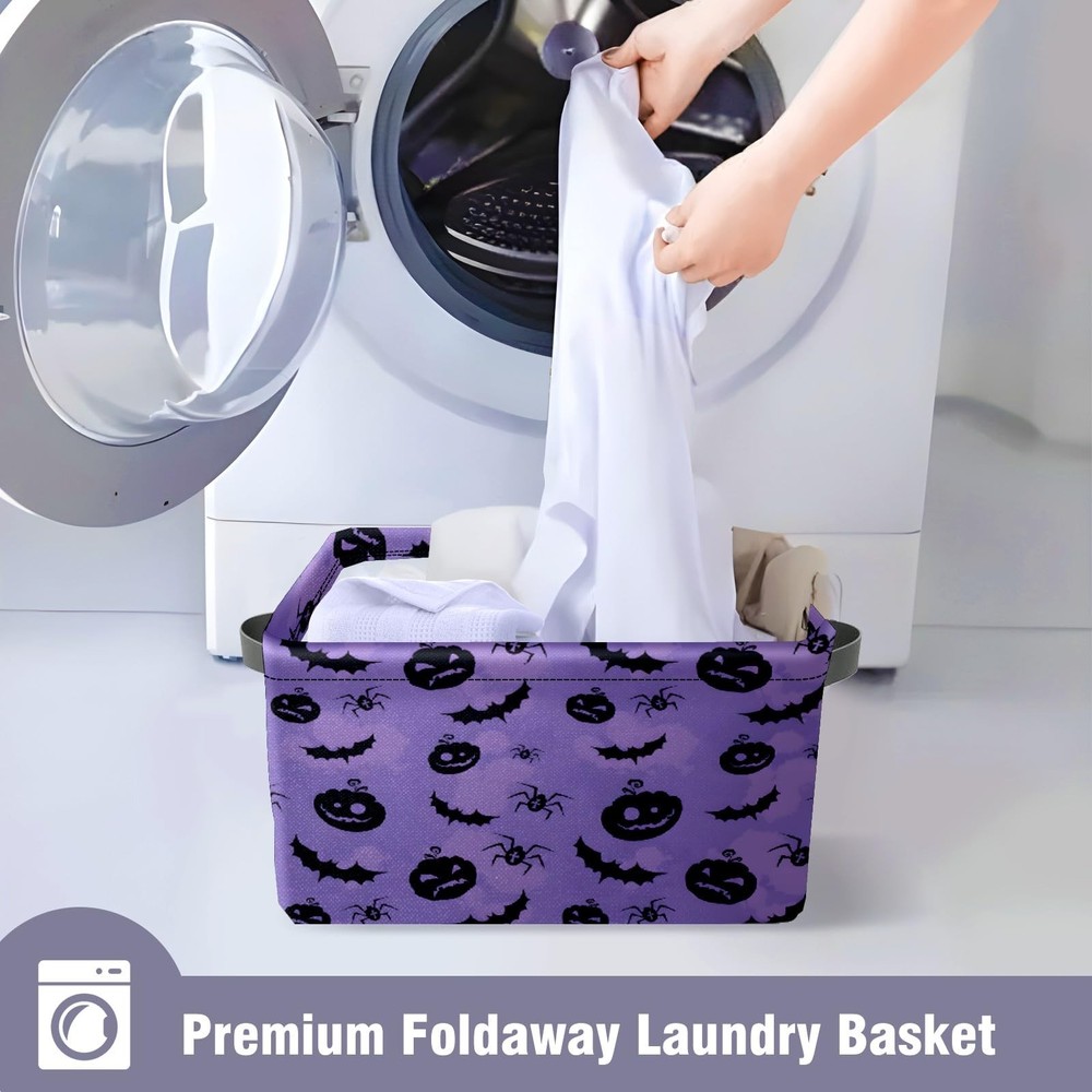 Halloween Bin Ghost Basket Large Foldable Storage Bin Cube Collapsible Organizer