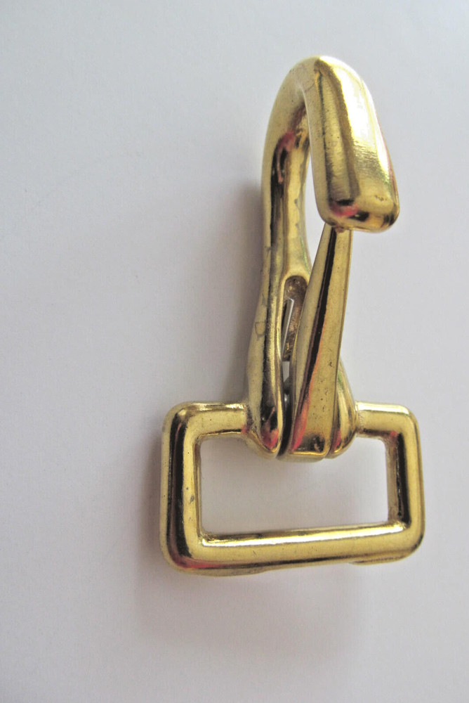 Halter Spring Snap 1" (2.5 cm) Solid Brass Snaps (Set of Two)