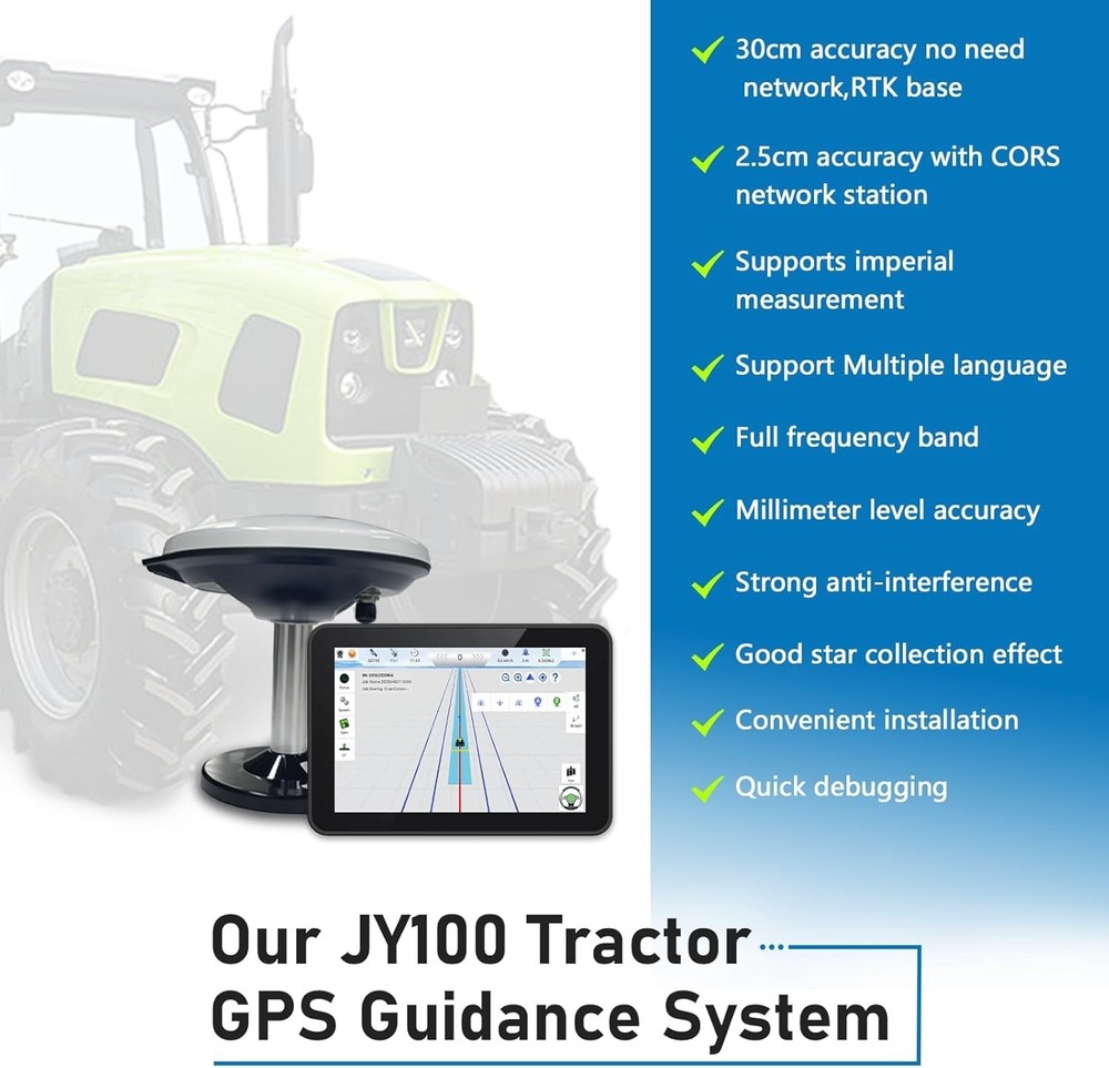 JY100 Plus Tractor Guidance System with Precision AG Software, Android10 Tablet
