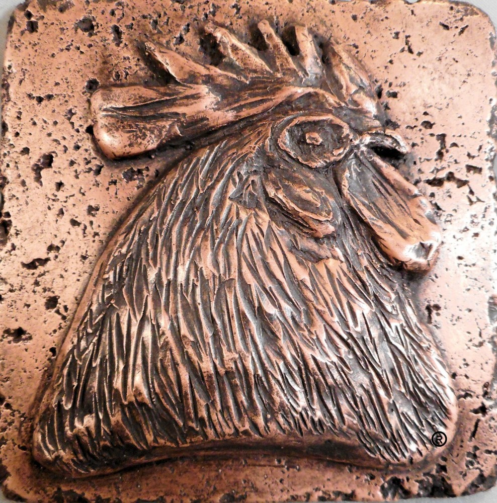 Copper Chicken,4"'x4" Wall Tile