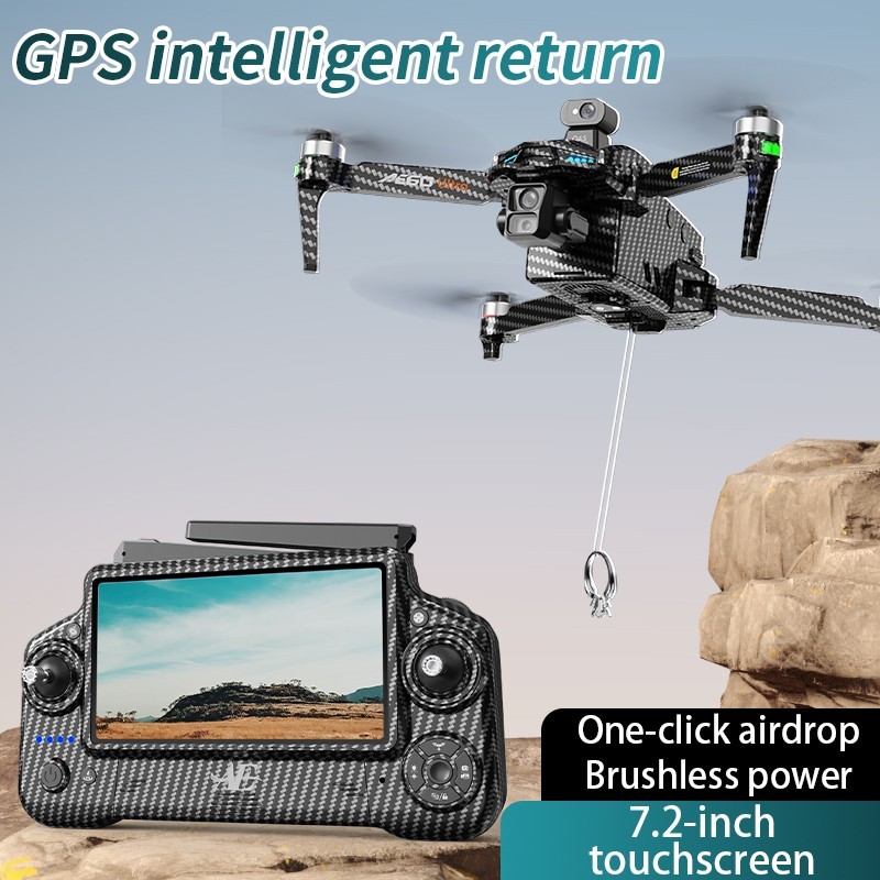 AE60 Screen Control Drone GPS FPV 7KM 3-axis Gimbal 4K Camera Obstacle Avoidance