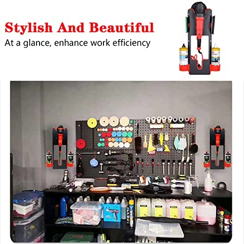 Wall Mount Buffer Polisher Holder,2 Pcs Polishing Machine Rack with 5pcs 2 PCS